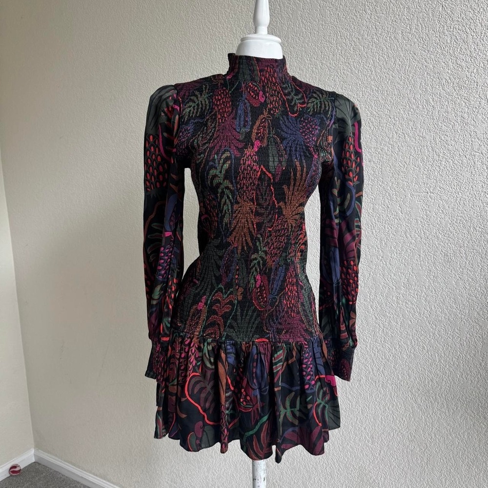 Farm Rio floral multicolored mini dress Size M